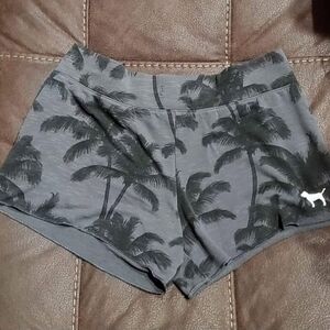 Gray Palm Tree Print Women's Shorts